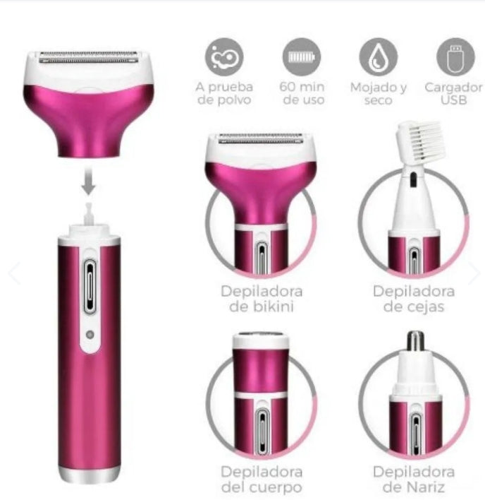 Depiladora Eléctrica 4 En 1