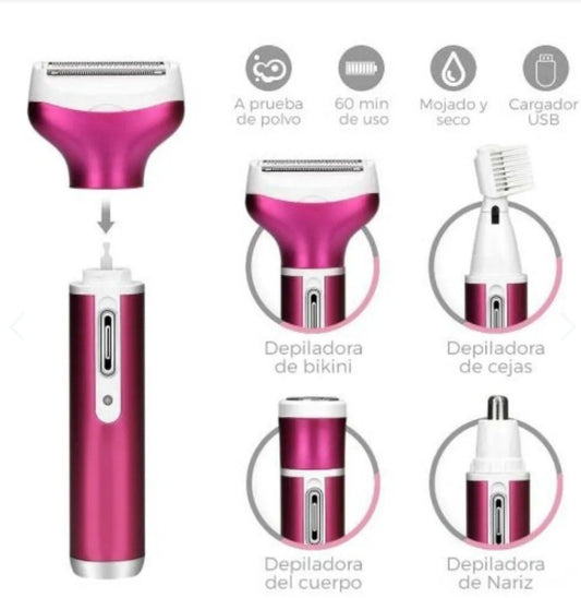 Depiladora Eléctrica 4 En 1
